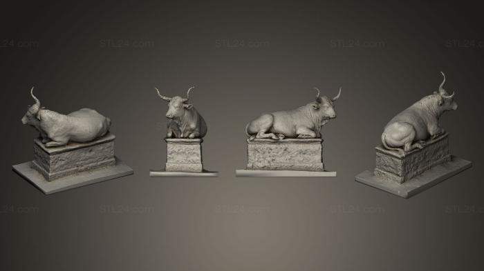 Статуэтки животных (Бык, STKJ_0380) 3D модель для ЧПУ станка